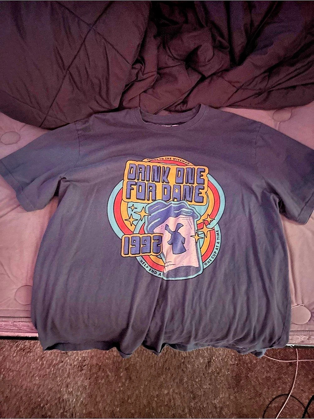 Dutch Bros Drink One For Dane Graphic T-Shirt Gray 2XL